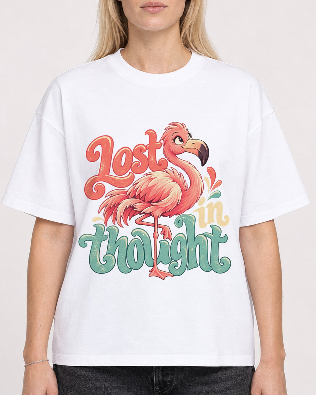 Mockup Boxy Heavyweight Tee White female close-up 08
