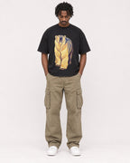 Mockup Boxy Heavyweight Tee Black male full-body 04