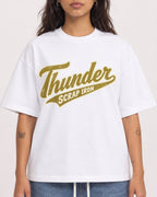 Mockup Boxy Heavyweight Tee White female close-up 06