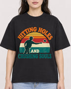 Mockup Boxy Heavyweight Tee Black female close-up 03