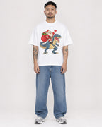 Mockup Boxy Heavyweight Tee White male full-body 12