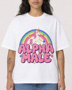 Mockup Boxy Heavyweight Tee White female close-up 30