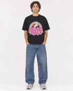 Mockup Boxy Heavyweight Tee Black male full-body 30