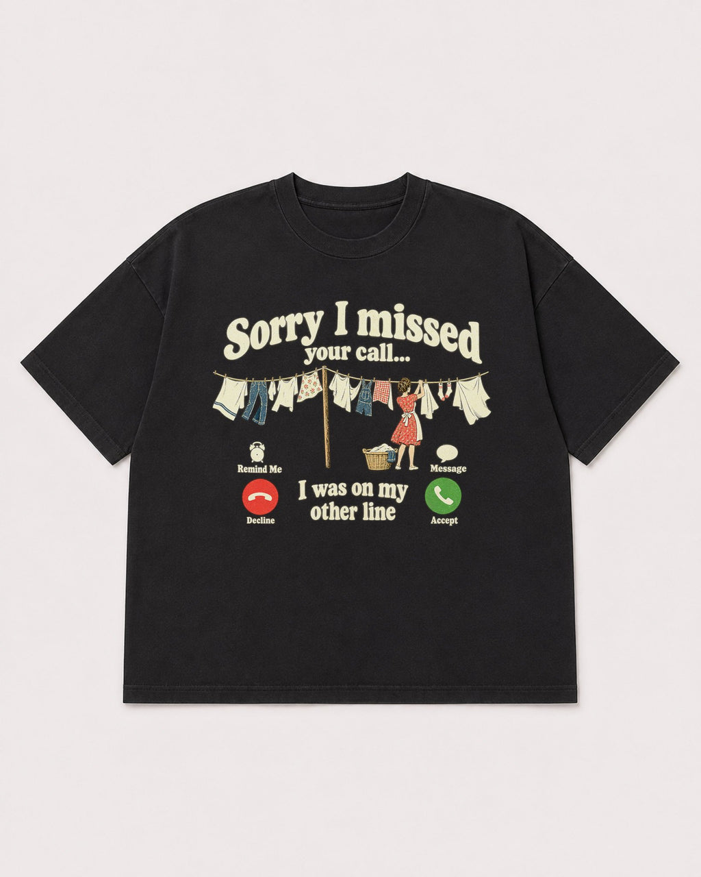 Mockup Boxy Heavyweight Tee Black product