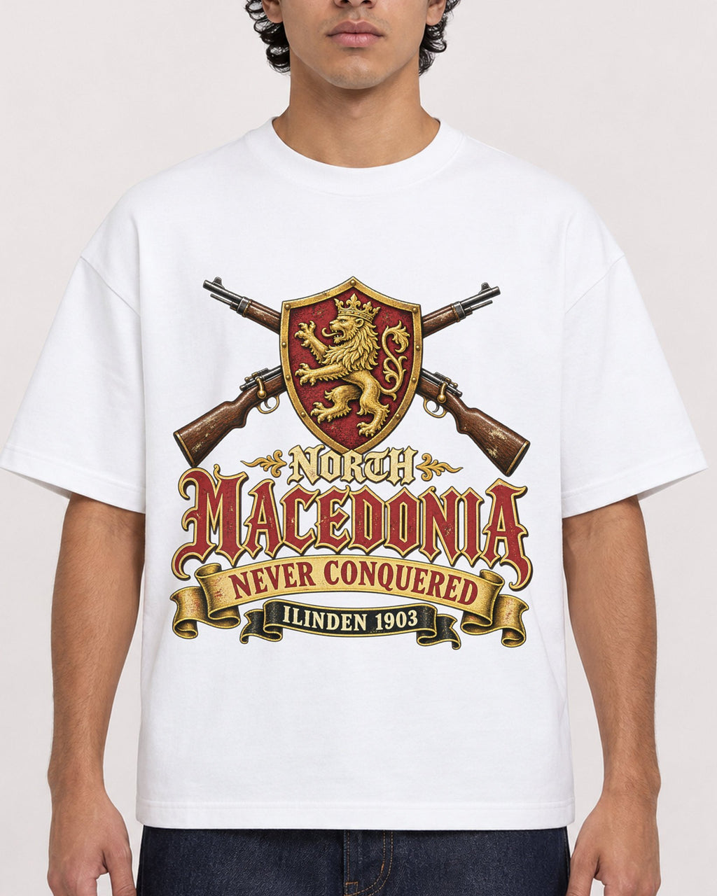 Mockup Boxy Heavyweight Tee White male close-up 26