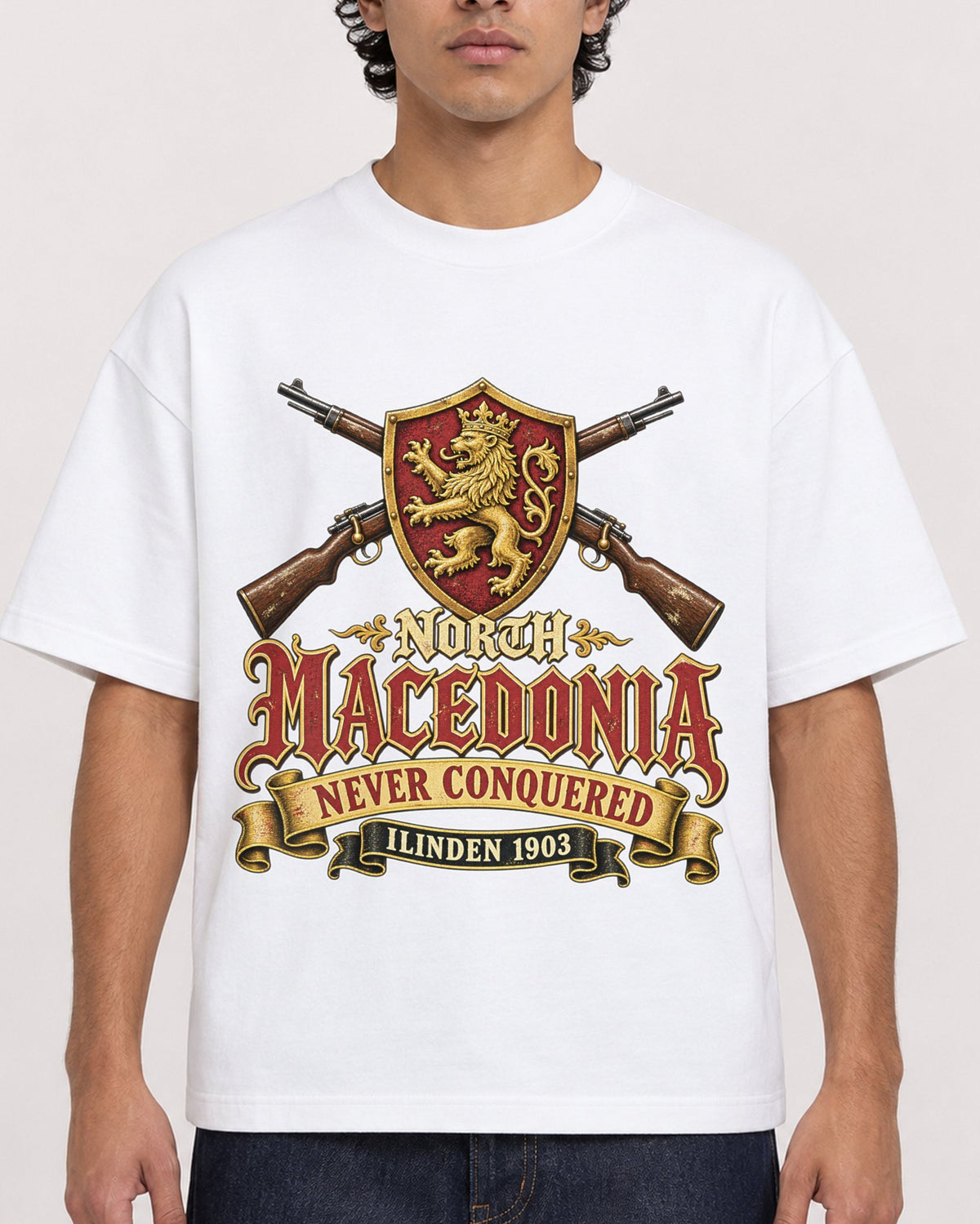Mockup Boxy Heavyweight Tee White male close-up 26