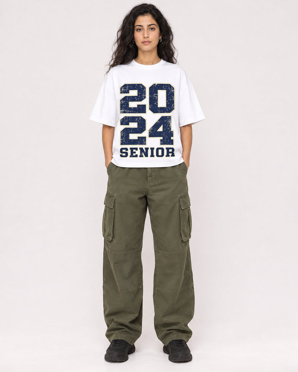 Mockup Boxy Heavyweight Tee White female full-body 07