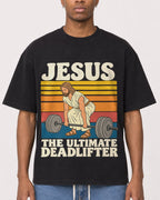 Mockup Boxy Heavyweight Tee Black male close-up 35