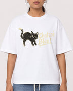Mockup Boxy Heavyweight Tee White female close-up 16