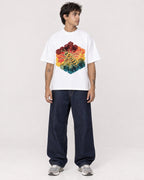 Mockup Boxy Heavyweight Tee White male full-body 06