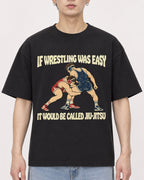 Mockup Boxy Heavyweight Tee Black male close-up 01