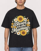 Mockup Boxy Heavyweight Tee Black male close-up 06
