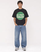 Mockup Boxy Heavyweight Tee Black male full-body 06