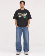 Mockup Boxy Heavyweight Tee Black male full-body 10