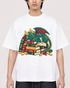 Mockup Boxy Heavyweight Tee White male close-up 11