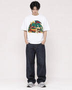 Mockup Boxy Heavyweight Tee White male full-body 11
