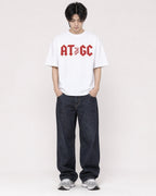Mockup Boxy Heavyweight Tee White male full-body 11