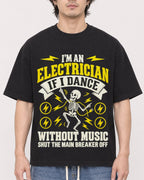 Mockup Boxy Heavyweight Tee Black male close-up 03