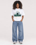Mockup Boxy Heavyweight Tee White female full-body 05