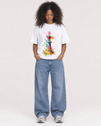 Mockup Boxy Heavyweight Tee White female full-body 05