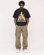 Mockup Boxy Heavyweight Tee Black male full-body 04