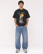 Mockup Boxy Heavyweight Tee Black male full-body 06
