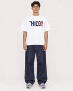 Mockup Boxy Heavyweight Tee White male full-body 16