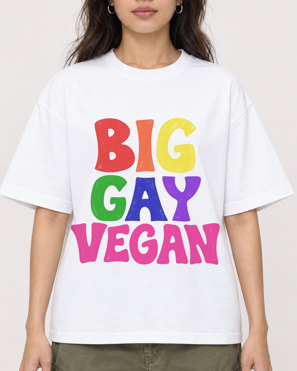 Mockup Boxy Heavyweight Tee White female close-up 02