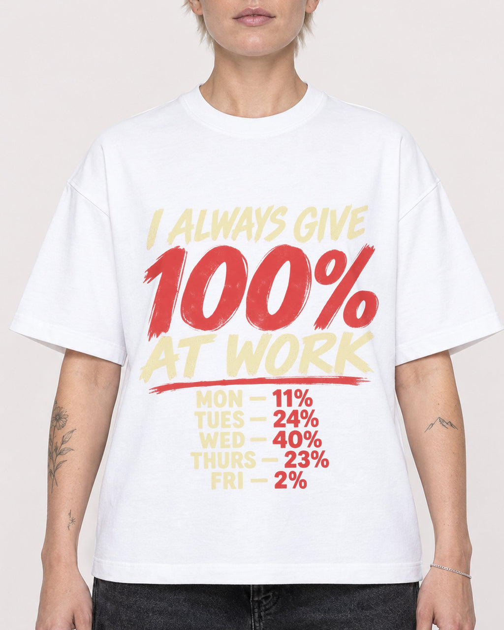 Mockup Boxy Heavyweight Tee White female close-up 48