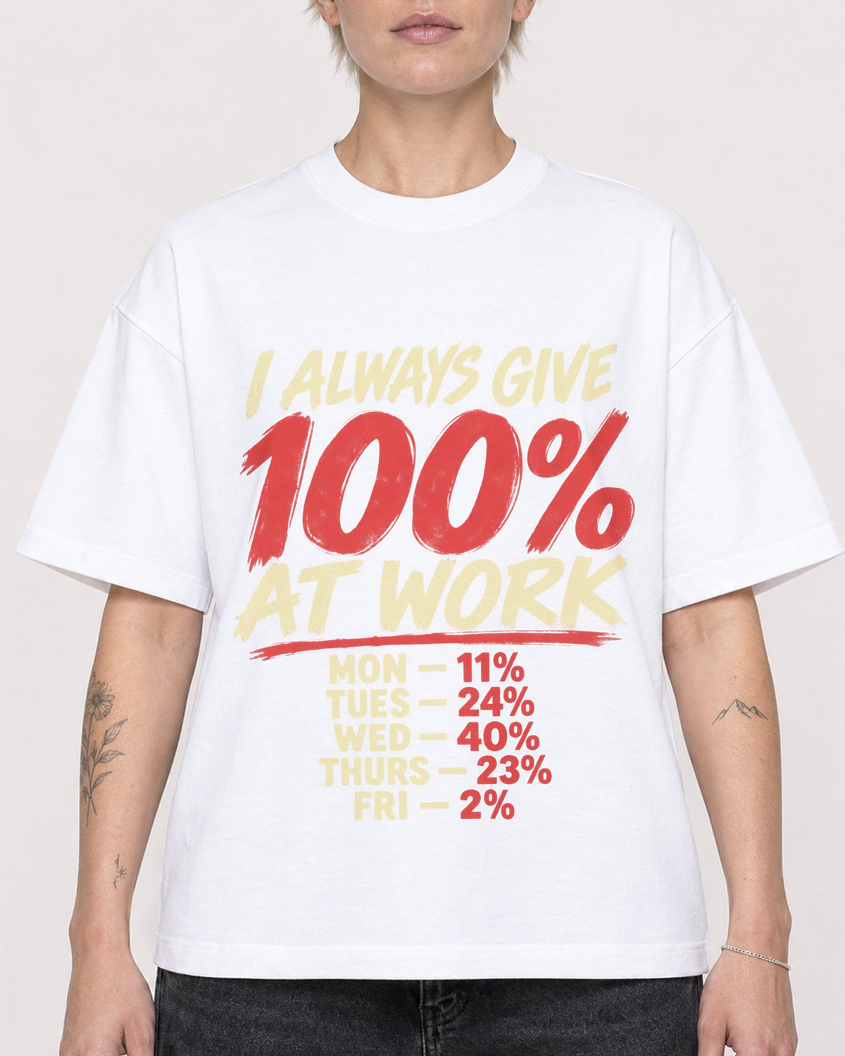 Mockup Boxy Heavyweight Tee White female close-up 48