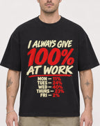 Mockup Boxy Heavyweight Tee Black male close-up 48