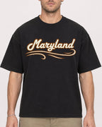 Mockup Boxy Heavyweight Tee Black male close-up 08