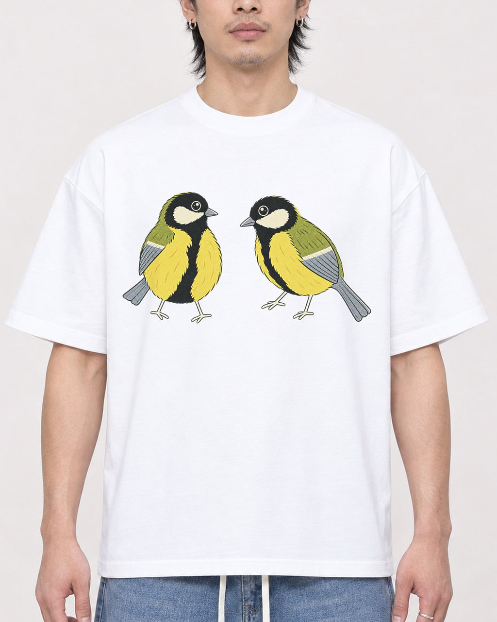 Mockup Boxy Heavyweight Tee White male close-up 23