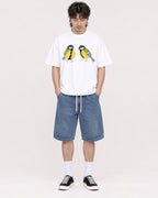 Mockup Boxy Heavyweight Tee White male full-body 23