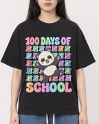 Mockup Boxy Heavyweight Tee Black female close-up 01