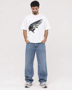 Mockup Boxy Heavyweight Tee White male full-body 07