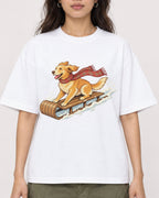Mockup Boxy Heavyweight Tee White female close-up 02