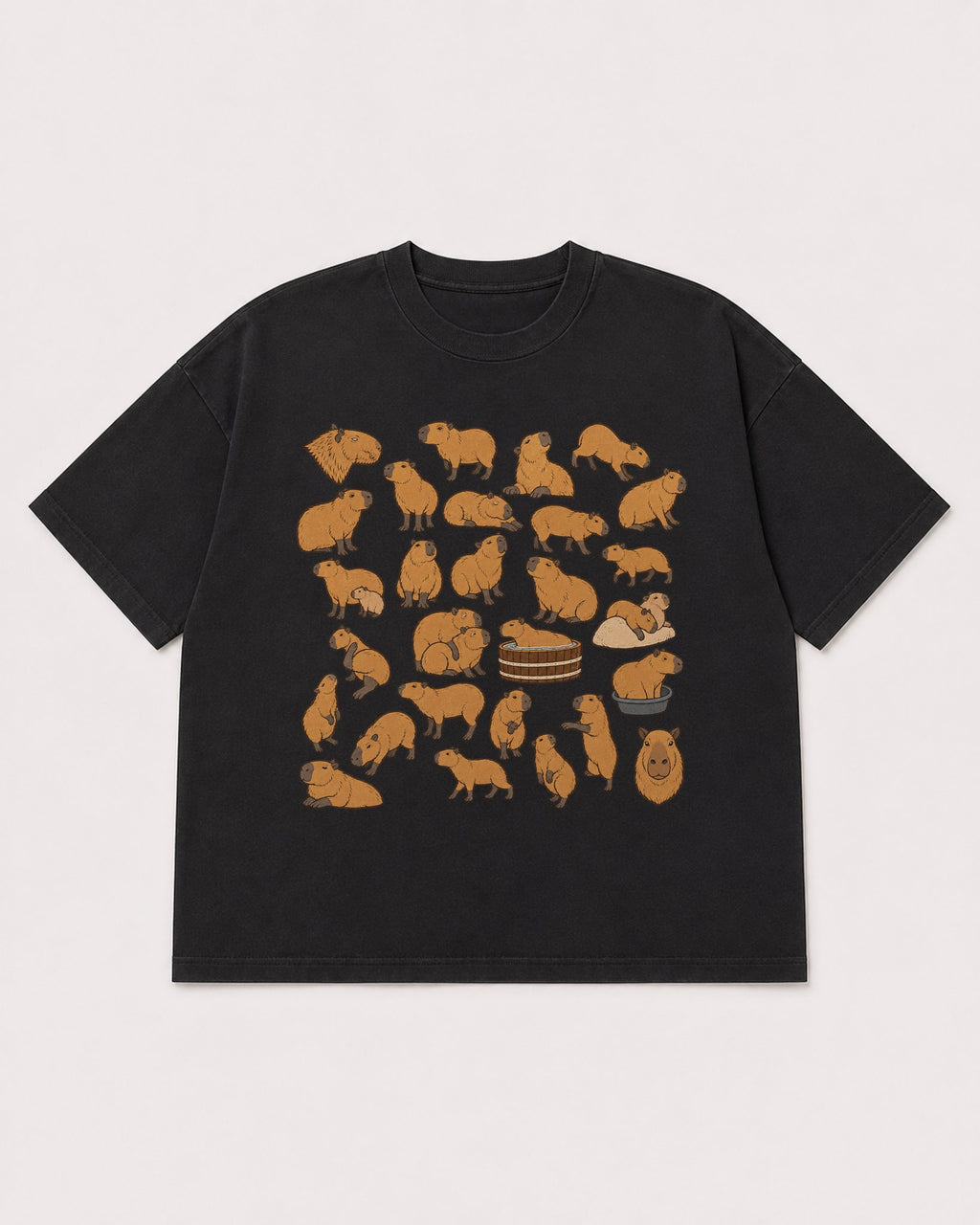 Mockup Boxy Heavyweight Tee Black product
