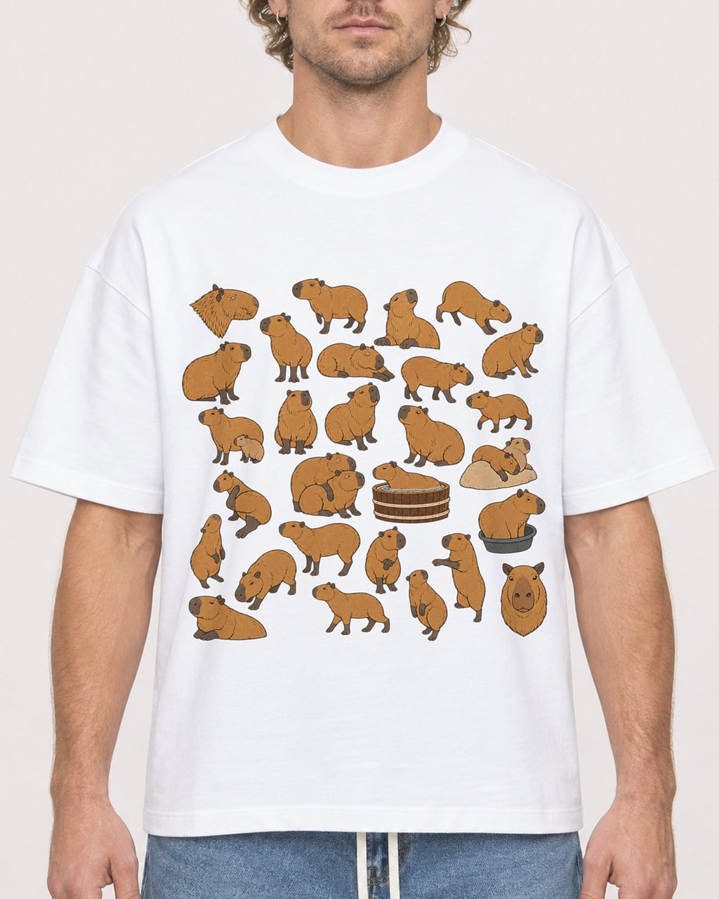 Mockup Boxy Heavyweight Tee White male close-up 28