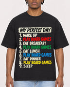 Mockup Boxy Heavyweight Tee Black male close-up 05