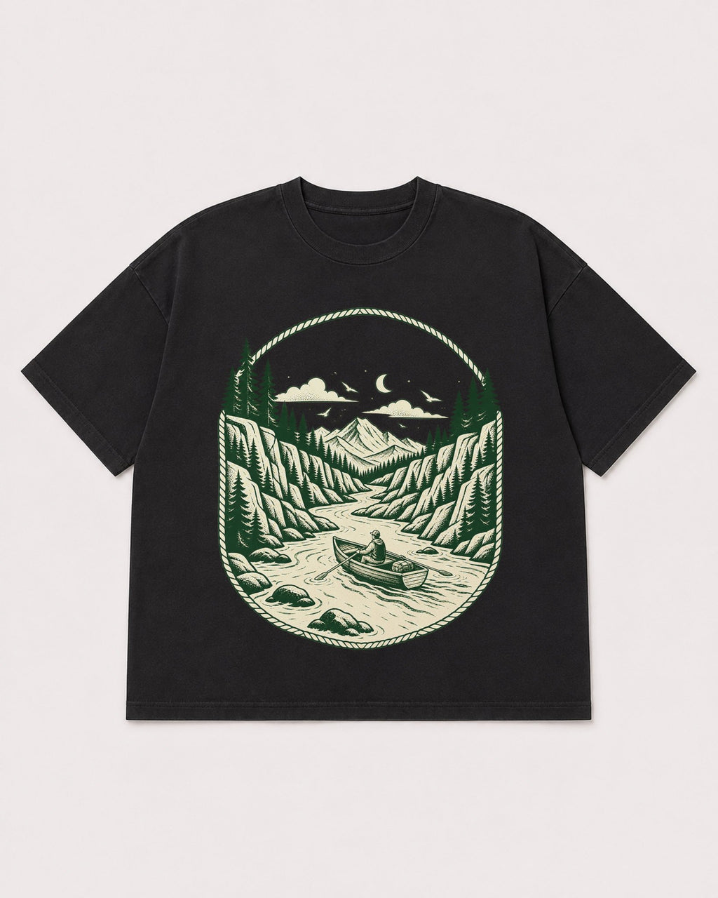Mockup Boxy Heavyweight Tee Black product