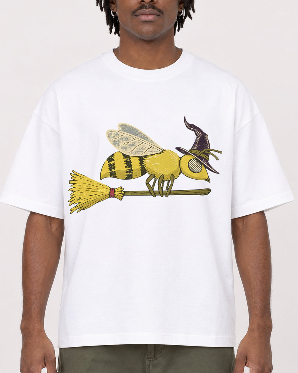 Mockup Boxy Heavyweight Tee White male close-up 04