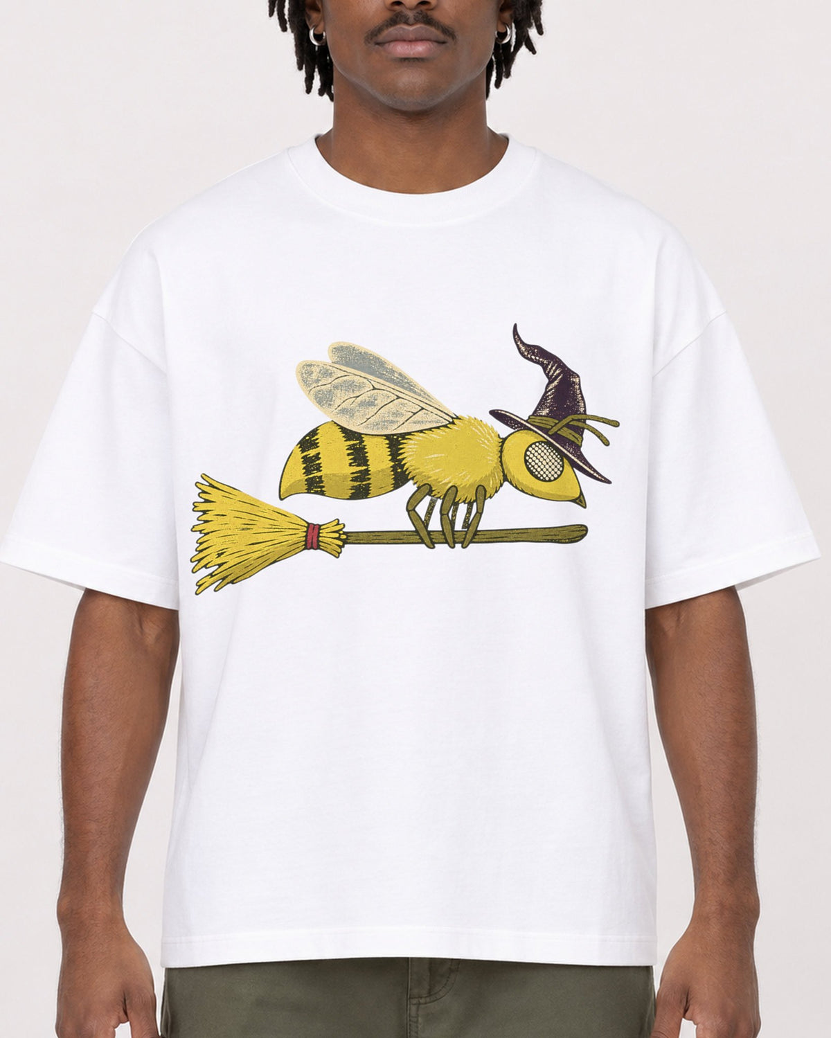 Mockup Boxy Heavyweight Tee White male close-up 04