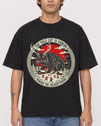 Mockup Boxy Heavyweight Tee Black male close-up 06