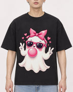 Mockup Boxy Heavyweight Tee Black male close-up 01