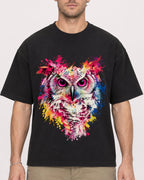 Mockup Boxy Heavyweight Tee Black male close-up 08