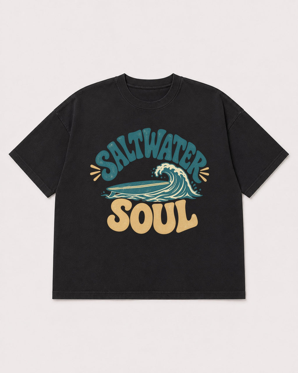 Mockup Boxy Heavyweight Tee Black product