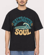 Mockup Boxy Heavyweight Tee Black male close-up 02