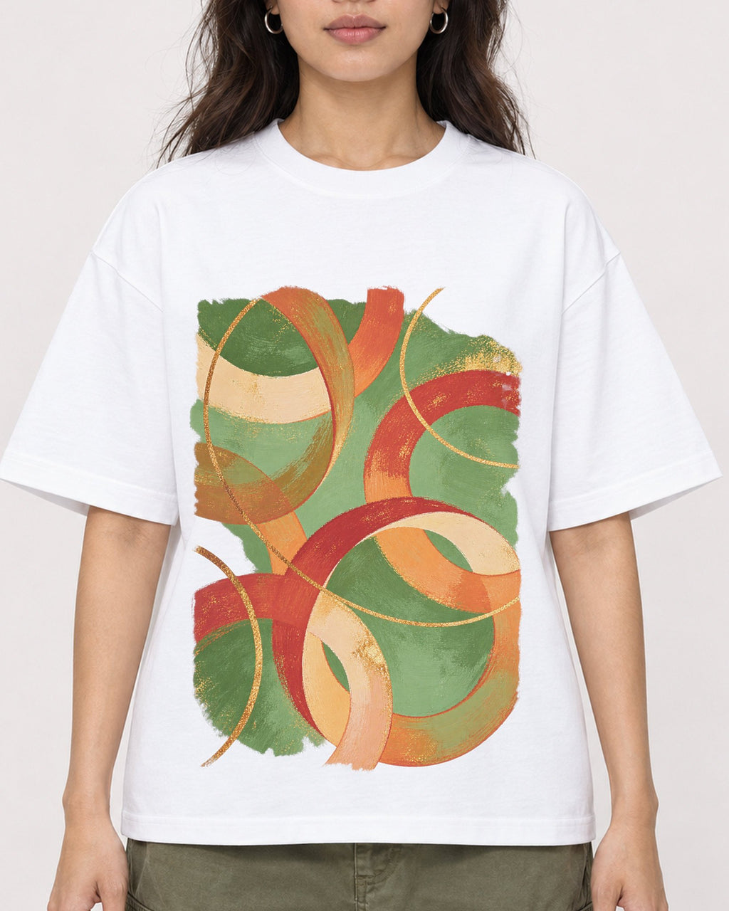 Mockup Boxy Heavyweight Tee White female close-up 02