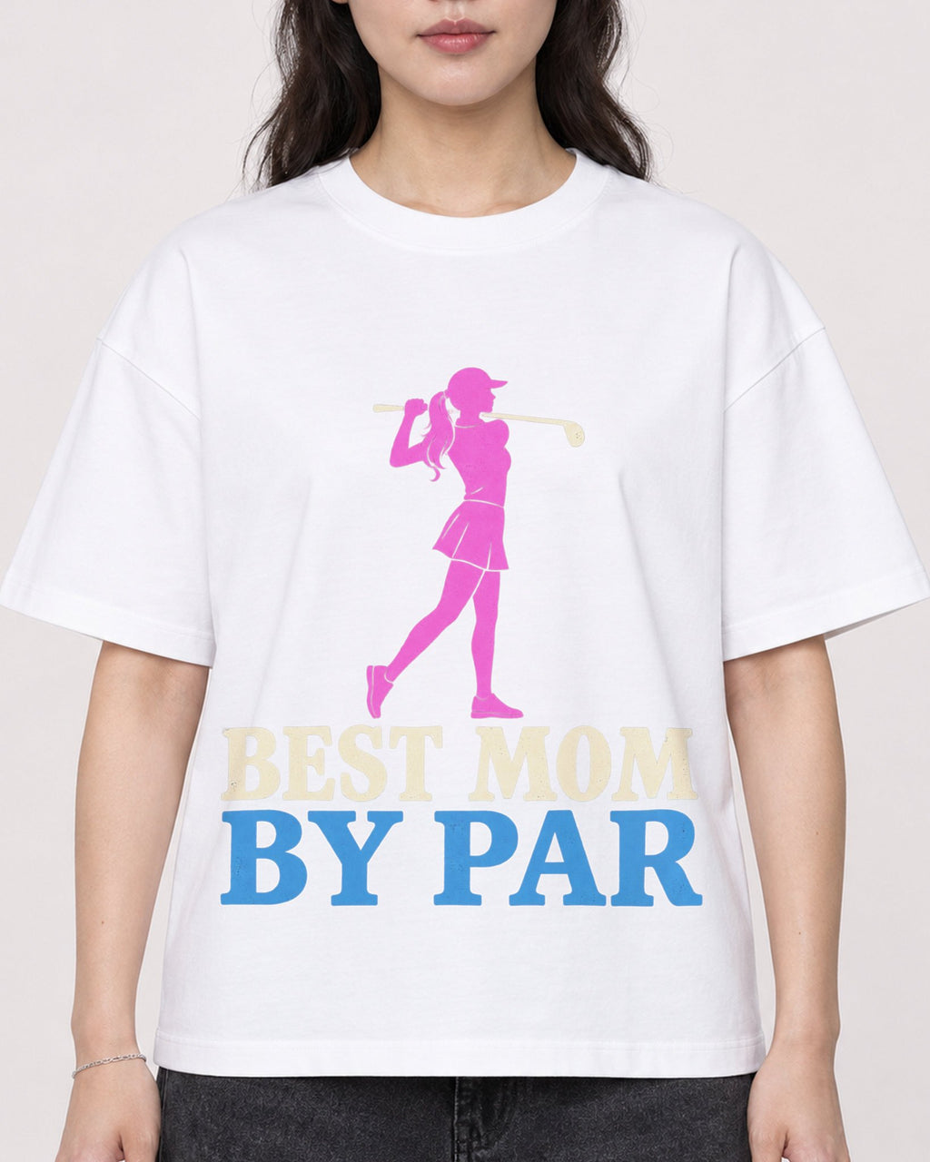 Mockup Boxy Heavyweight Tee White female close-up 03